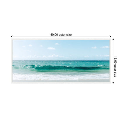 Sylvie Beach Ocean Day over Blue Clear Waters Framed Canvas by Alicia Abla - Quahog Bay Bedding