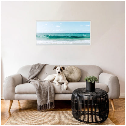 Sylvie Beach Ocean Day over Blue Clear Waters Framed Canvas by Alicia Abla - Quahog Bay Bedding