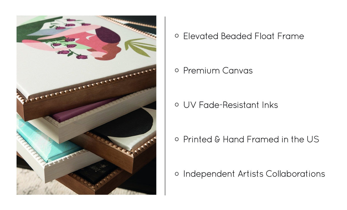 Sylvie Beaded Eucalyptus 4a and Eucalyptus 4b Framed Canvas Art Set by Maja Mitrovic of Makes My Day Happy - Quahog Bay Bedding