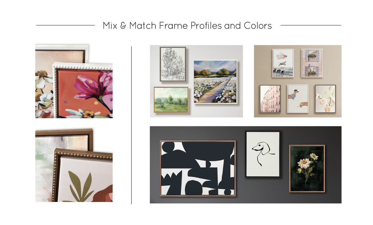 Sylvie Beaded Eucalyptus 4a and Eucalyptus 4b Framed Canvas Art Set by Maja Mitrovic of Makes My Day Happy - Quahog Bay Bedding