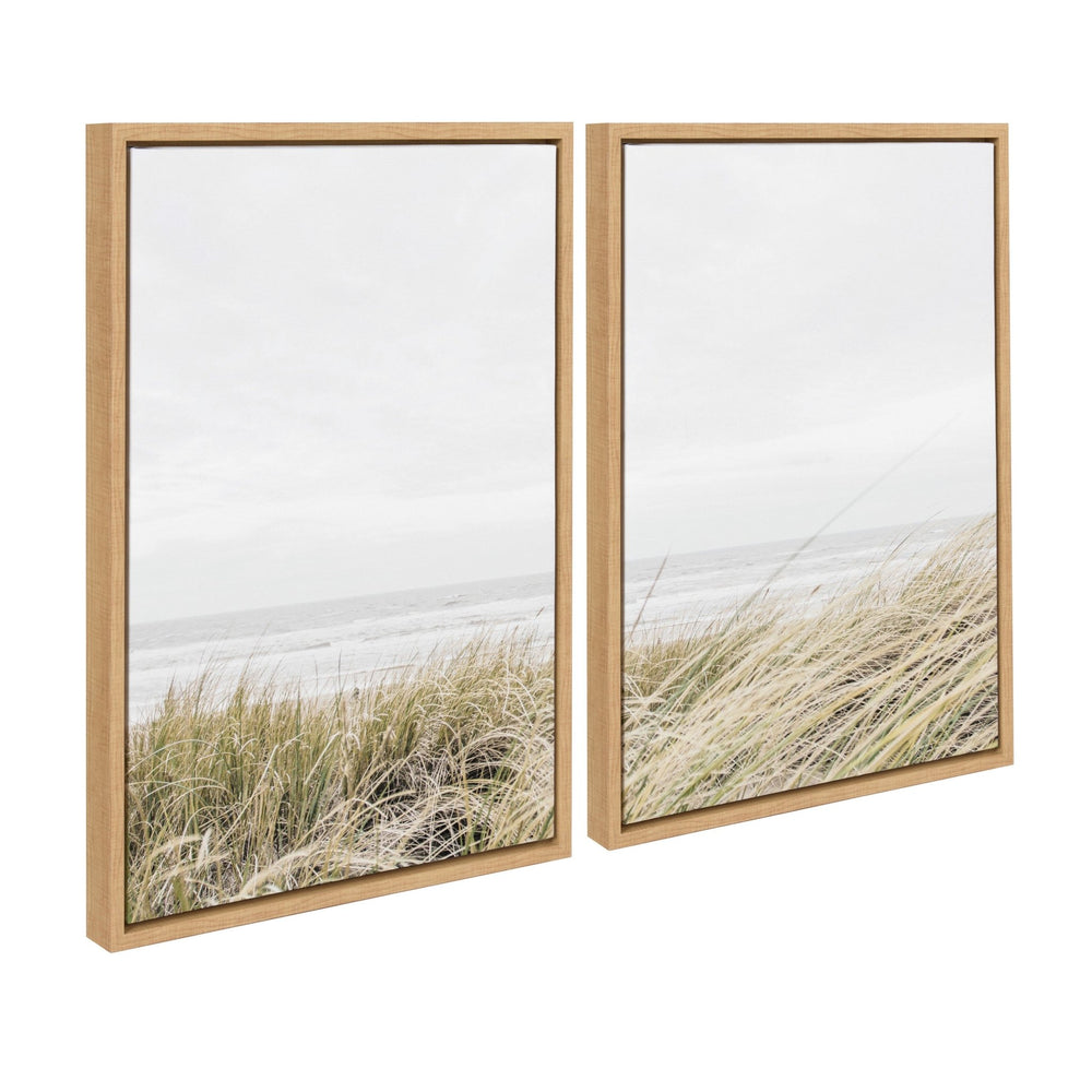 Sylvie East Beach Left and Right Framed Canvas by Amy Peterson Art Studio - Quahog Bay Bedding