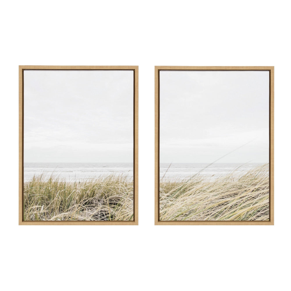 Sylvie East Beach Left and Right Framed Canvas by Amy Peterson Art Studio - Quahog Bay Bedding
