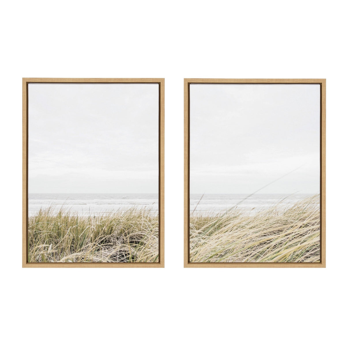 Sylvie East Beach Left and Right Framed Canvas by Amy Peterson Art Studio - Quahog Bay Bedding