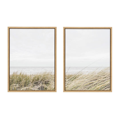 Sylvie East Beach Left and Right Framed Canvas by Amy Peterson Art Studio - Quahog Bay Bedding
