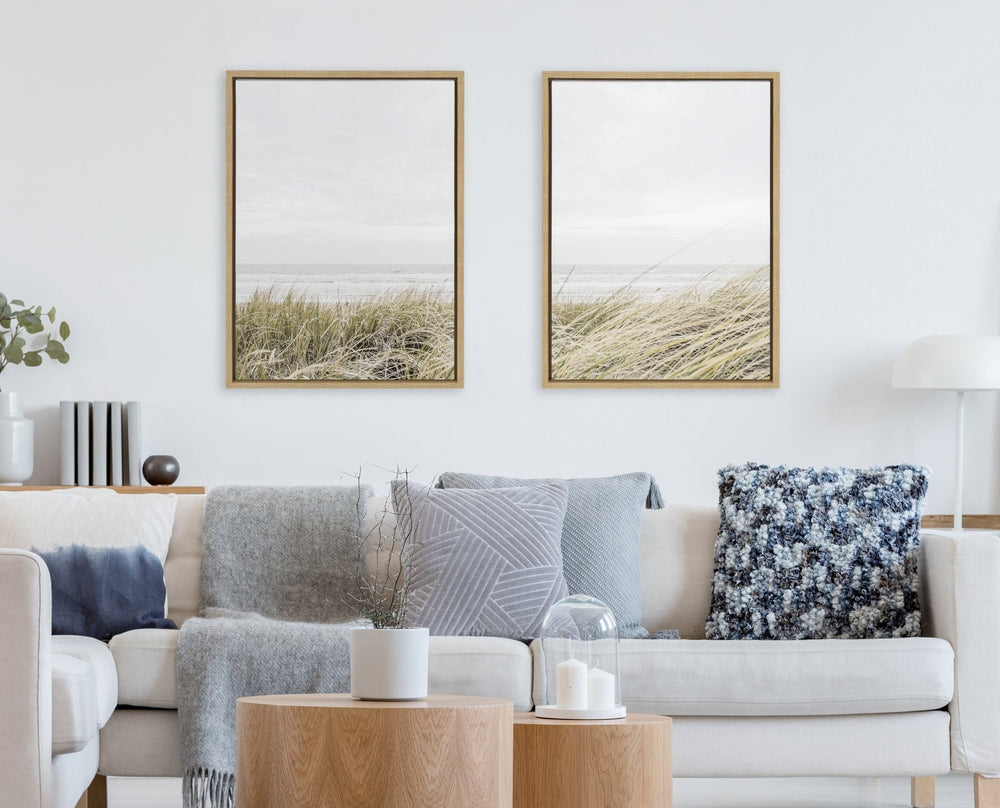 Sylvie East Beach Left and Right Framed Canvas by Amy Peterson Art Studio - Quahog Bay Bedding