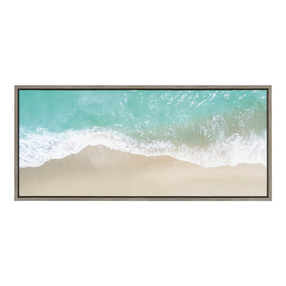 Sylvie Ocean Beach Fantasy Framed Canvas by The Creative Bunch Studio - Quahog Bay Bedding