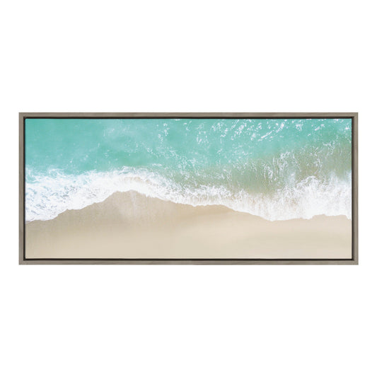 Sylvie Ocean Beach Fantasy Framed Canvas by The Creative Bunch Studio - Quahog Bay Bedding