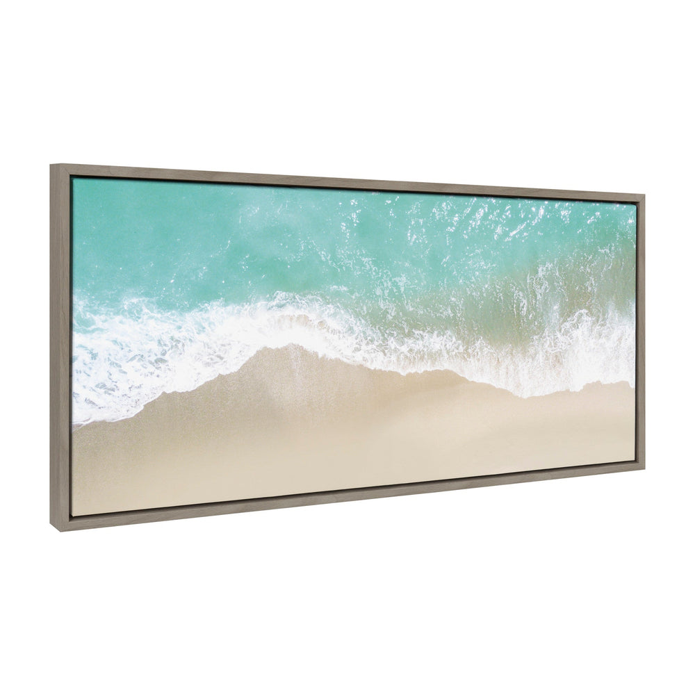 Sylvie Ocean Beach Fantasy Framed Canvas by The Creative Bunch Studio - Quahog Bay Bedding