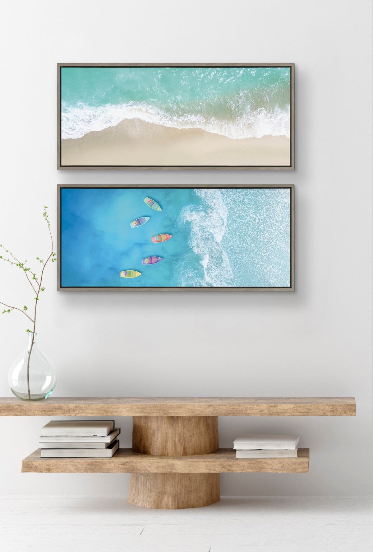 Sylvie Ocean Beach Fantasy Framed Canvas by The Creative Bunch Studio - Quahog Bay Bedding
