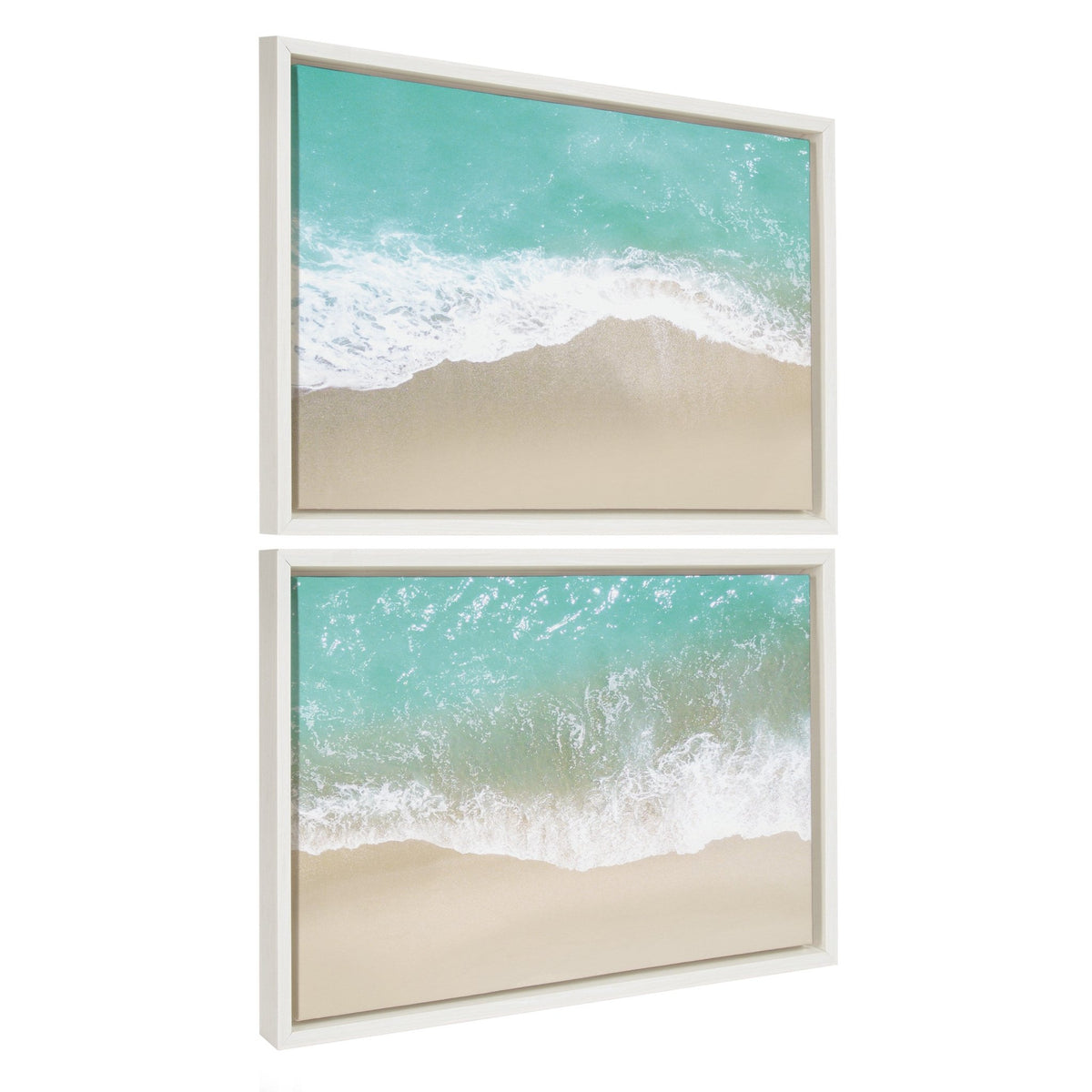 Sylvie Ocean Beach Fantasy Left and Right Framed Canvas by The Creative Bunch Studio - Quahog Bay Bedding