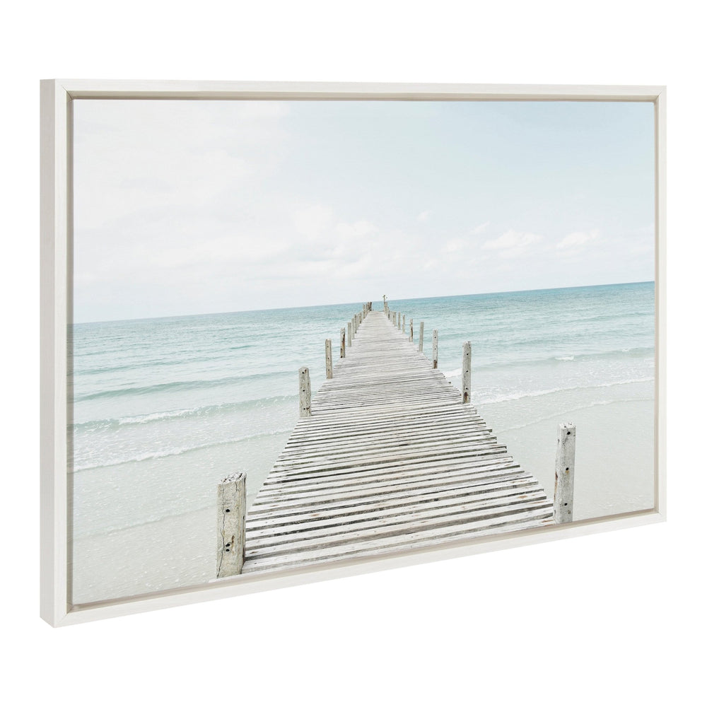 Sylvie Ocean Beach Framed Canvas Set - Quahog Bay Bedding