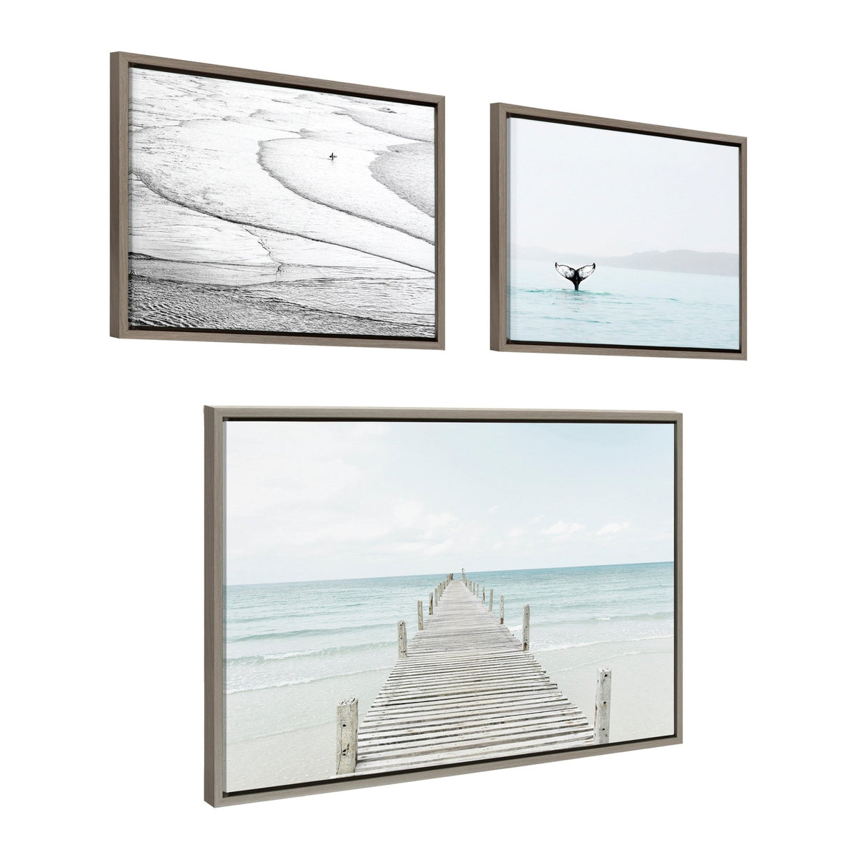Sylvie Ocean Beach Framed Canvas Set - Quahog Bay Bedding