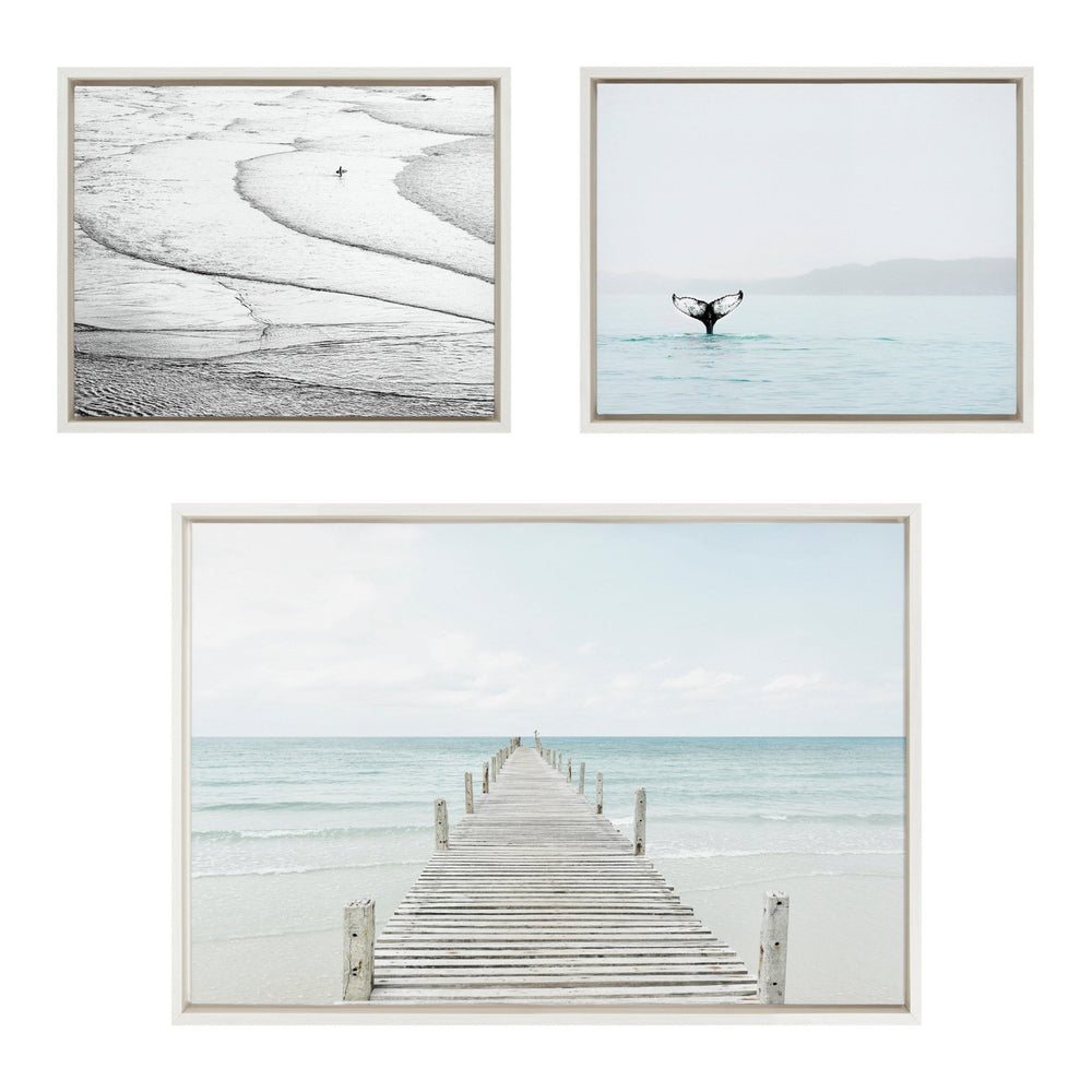 Sylvie Ocean Beach Framed Canvas Set - Quahog Bay Bedding