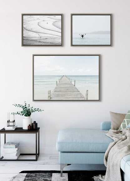 Sylvie Ocean Beach Framed Canvas Set - Quahog Bay Bedding