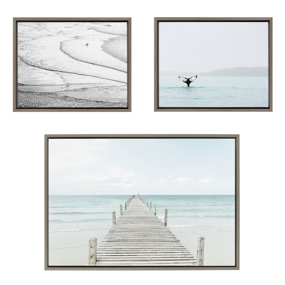Sylvie Ocean Beach Framed Canvas Set - Quahog Bay Bedding