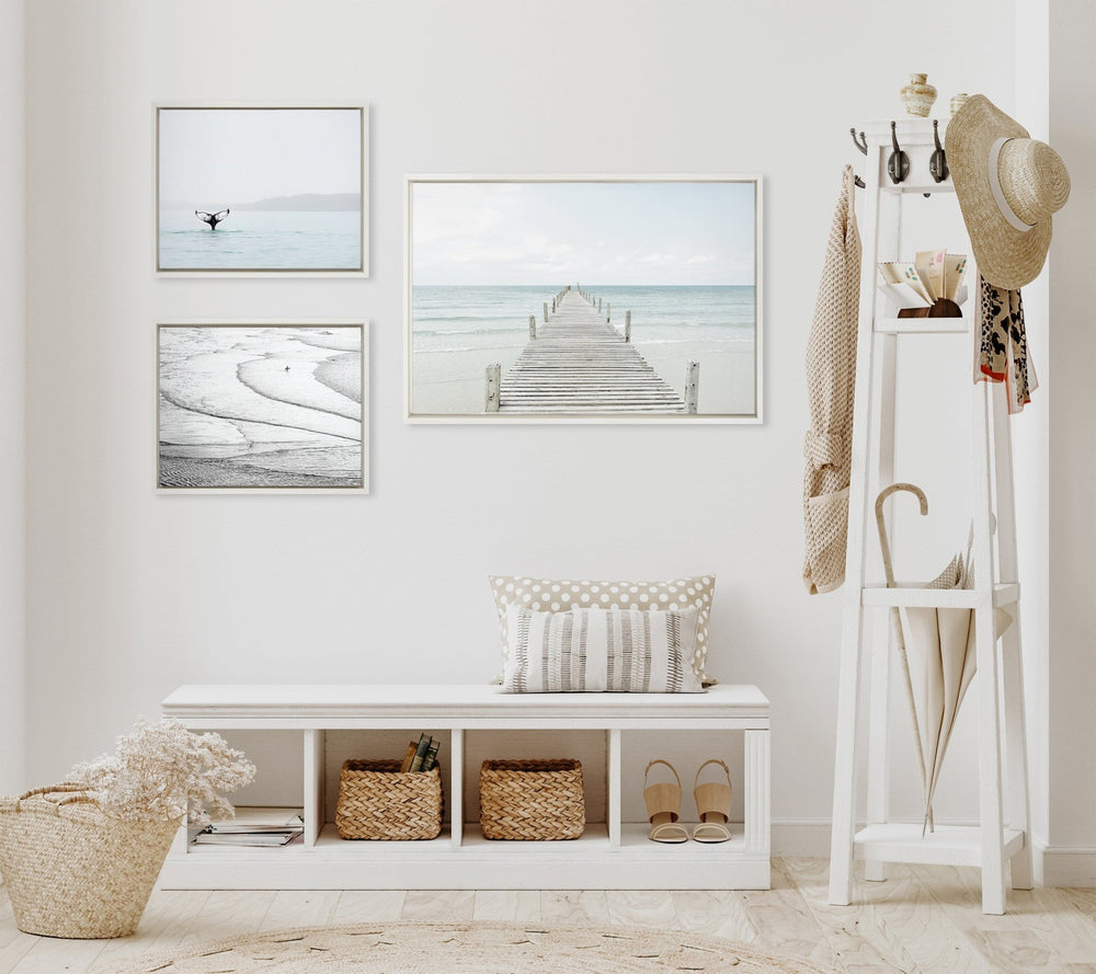 Sylvie Ocean Beach Framed Canvas Set - Quahog Bay Bedding