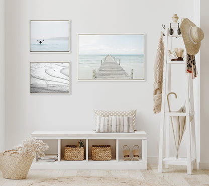 Sylvie Ocean Beach Framed Canvas Set - Quahog Bay Bedding