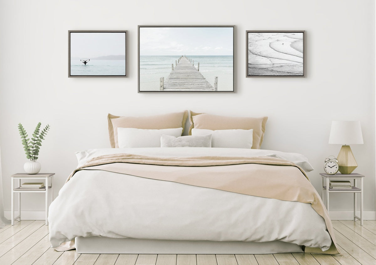 Sylvie Ocean Beach Framed Canvas Set - Quahog Bay Bedding