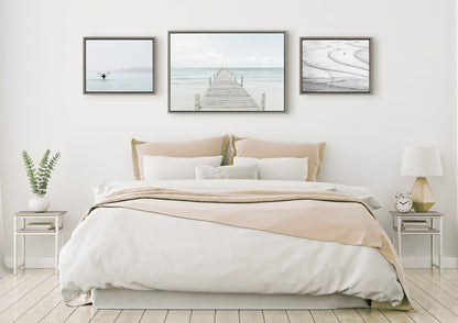Sylvie Ocean Beach Framed Canvas Set - Quahog Bay Bedding