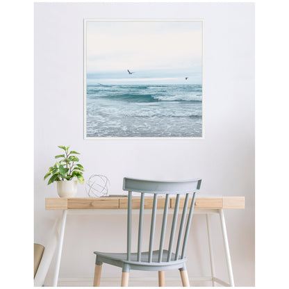 Sylvie Ocean Swim 2 Square Framed Canvas by Stephanie Klatt - Quahog Bay Bedding