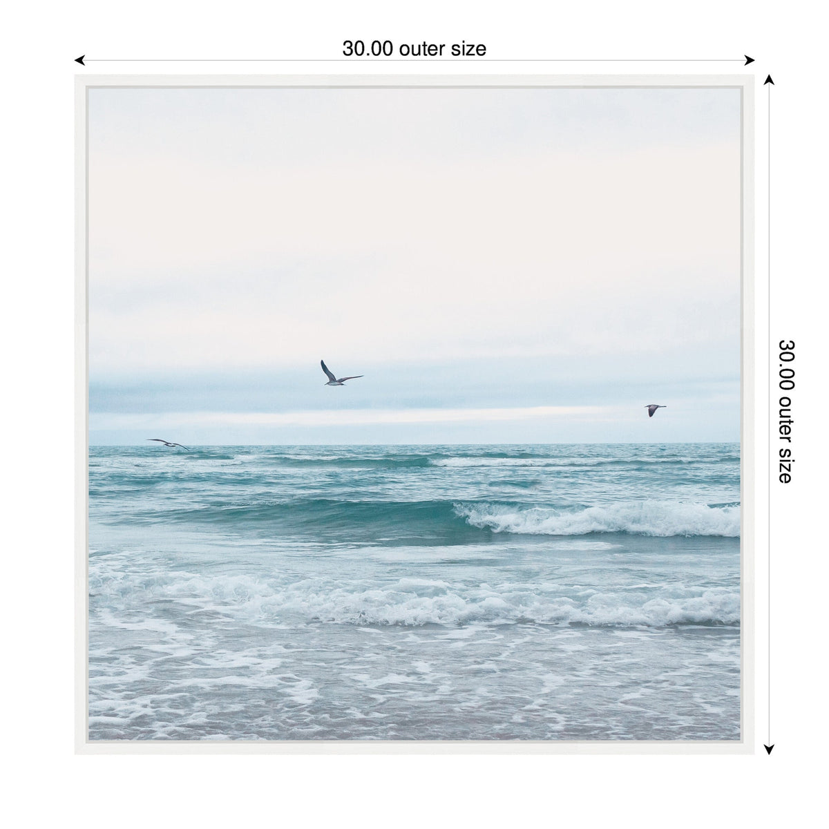 Sylvie Ocean Swim 2 Square Framed Canvas by Stephanie Klatt - Quahog Bay Bedding