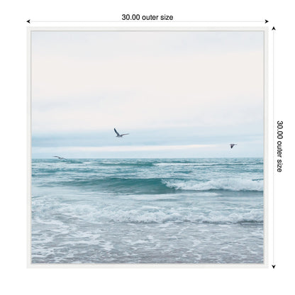 Sylvie Ocean Swim 2 Square Framed Canvas by Stephanie Klatt - Quahog Bay Bedding
