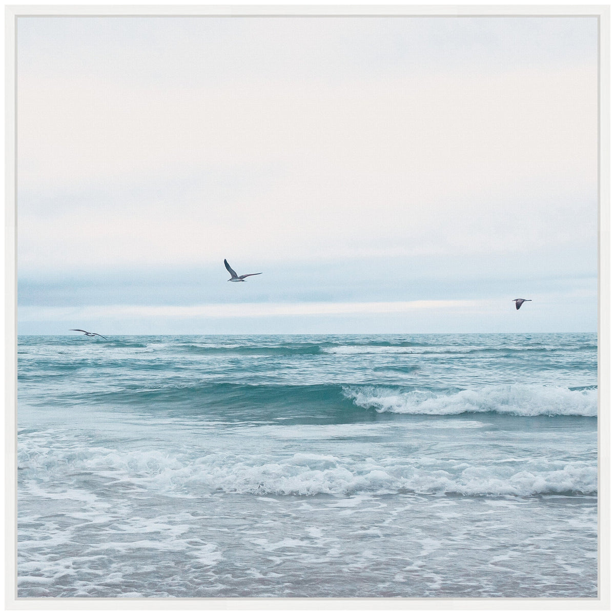 Sylvie Ocean Swim 2 Square Framed Canvas by Stephanie Klatt - Quahog Bay Bedding