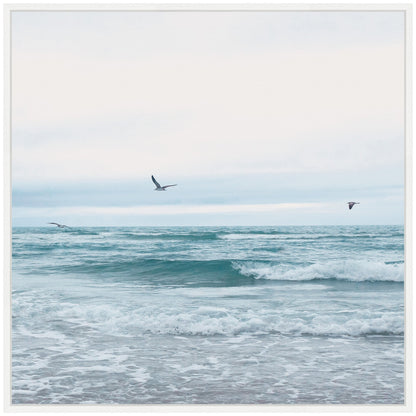 Sylvie Ocean Swim 2 Square Framed Canvas by Stephanie Klatt - Quahog Bay Bedding
