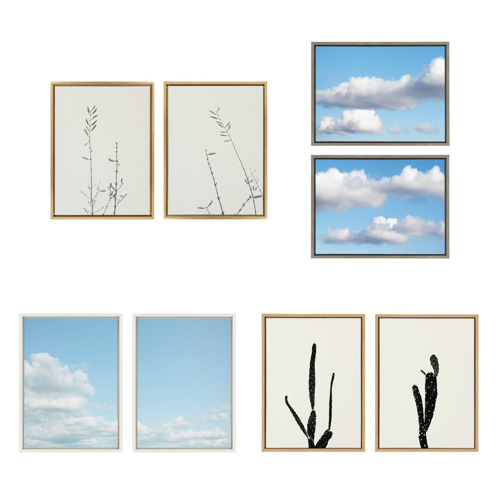 Sylvie Ocean Swim Left and Right Framed Canvas by Stephanie Klatt - Quahog Bay Bedding