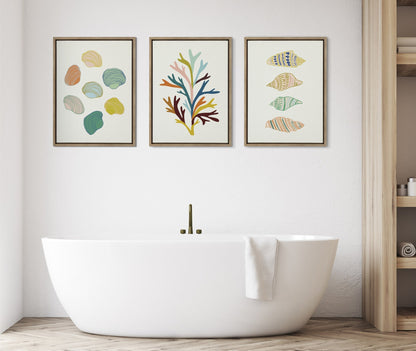 Sylvie Ocean Treasures Framed Canvas by Alicia Schultz - Quahog Bay Bedding