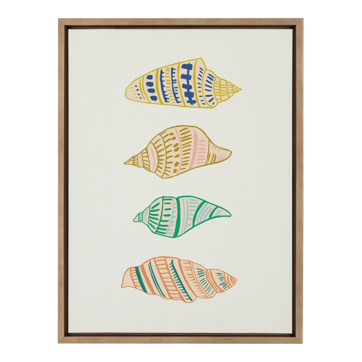 Sylvie Ocean Treasures Framed Canvas by Alicia Schultz - Quahog Bay Bedding