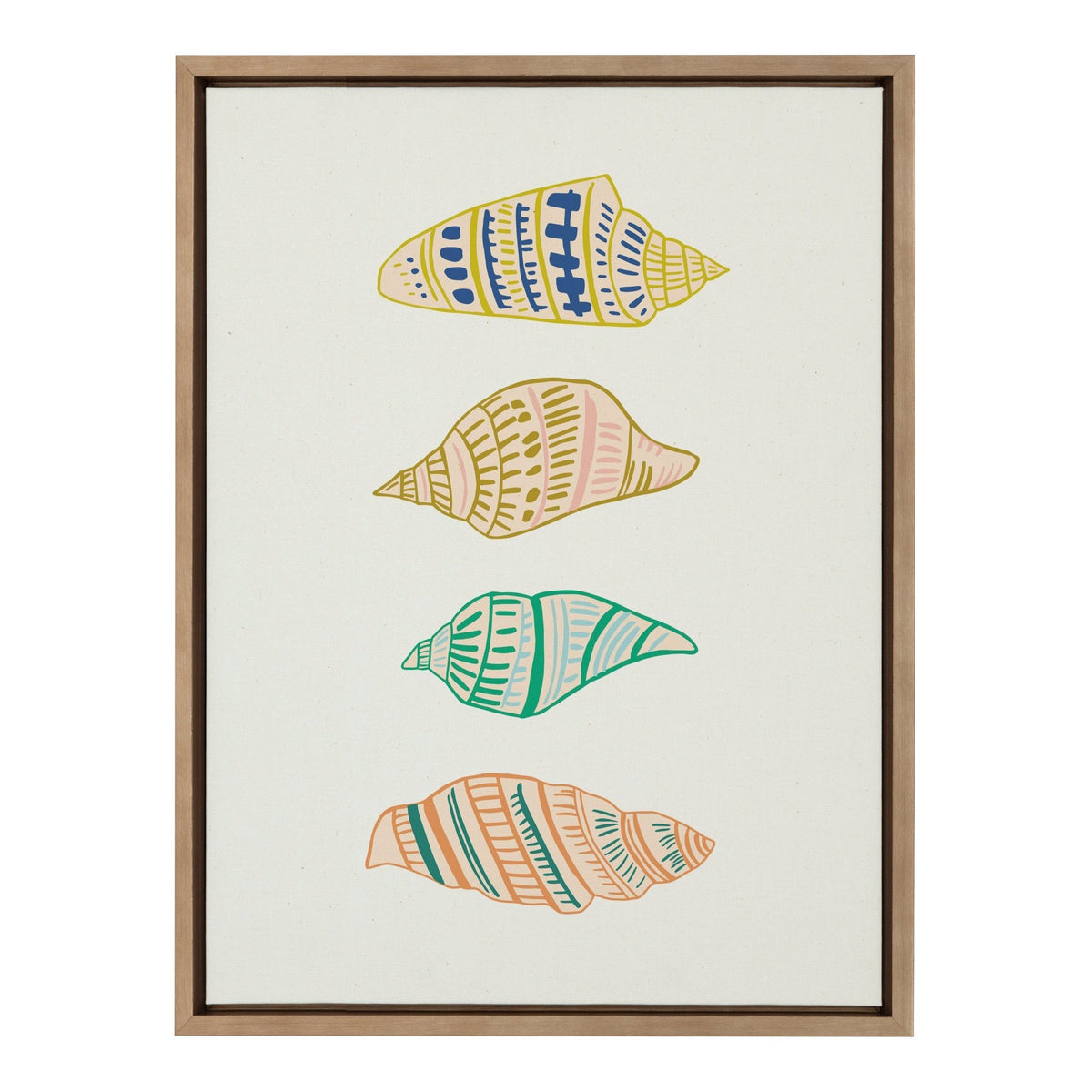 Sylvie Ocean Treasures Framed Canvas by Alicia Schultz - Quahog Bay Bedding