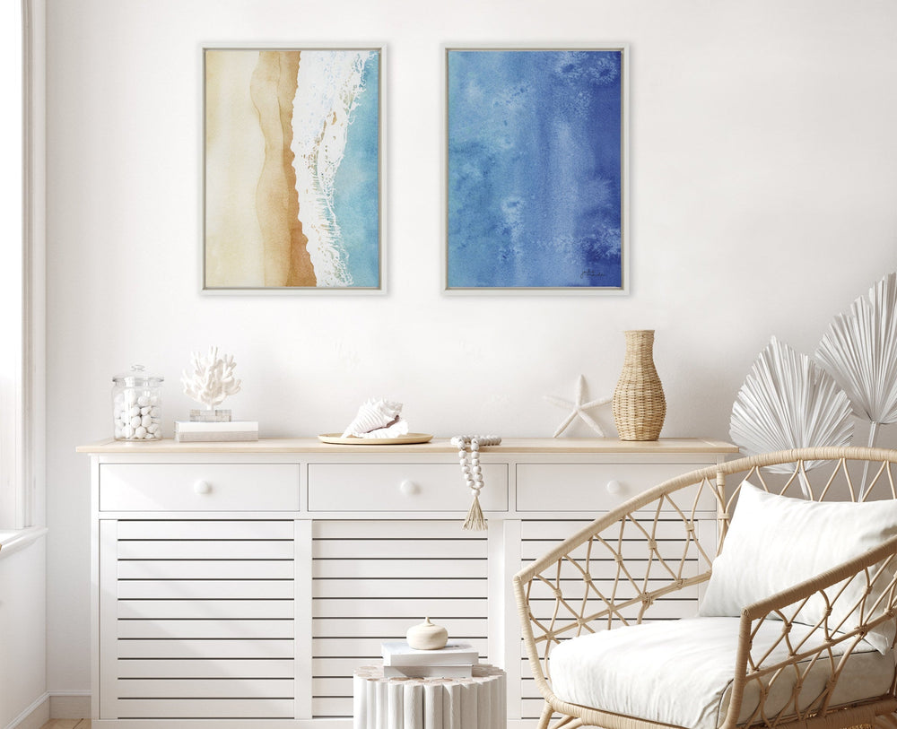 Sylvie Ocean Wake 1 and 2 Framed Canvas by Julie Maida - Quahog Bay Bedding