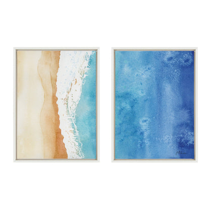 Sylvie Ocean Wake 1 and 2 Framed Canvas by Julie Maida - Quahog Bay Bedding