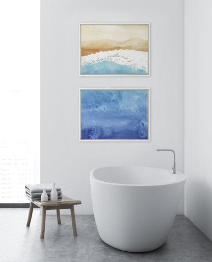 Sylvie Ocean Wake 1 and 2 Framed Canvas by Julie Maida - Quahog Bay Bedding