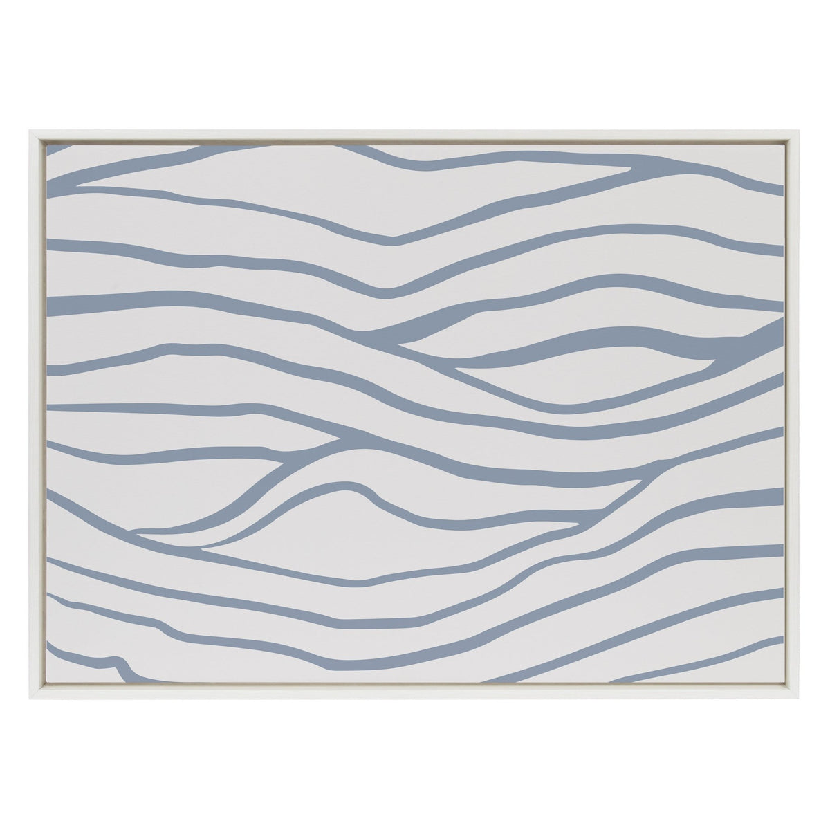 Sylvie Simple Elegant Coastal Waves Framed Canvas by The Creative Bunch Studio - Quahog Bay Bedding
