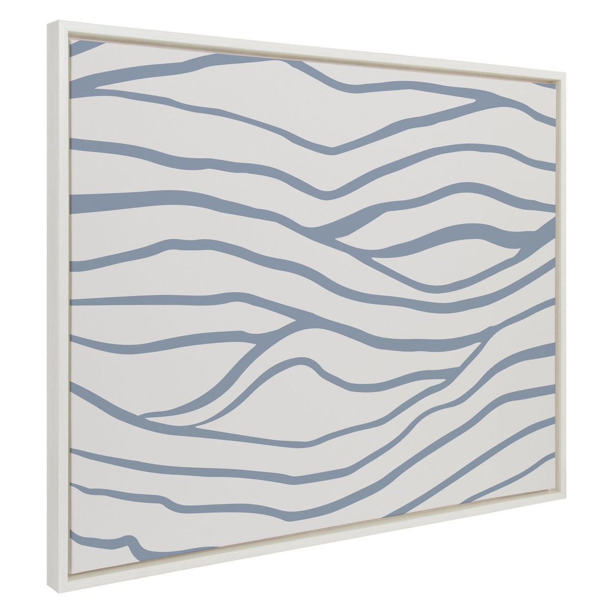 Sylvie Simple Elegant Coastal Waves Framed Canvas by The Creative Bunch Studio - Quahog Bay Bedding