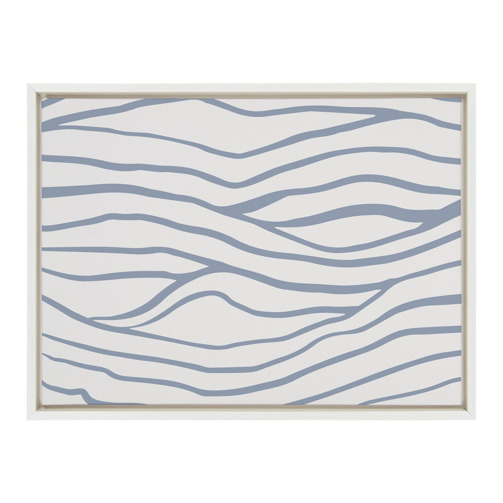 Sylvie Simple Elegant Coastal Waves Framed Canvas by The Creative Bunch Studio - Quahog Bay Bedding
