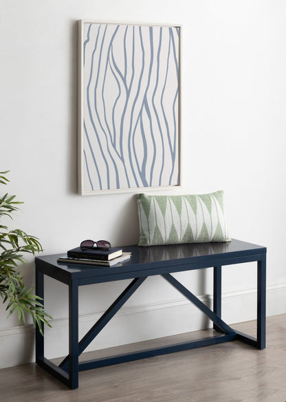 Sylvie Simple Elegant Coastal Waves Framed Canvas by The Creative Bunch Studio - Quahog Bay Bedding
