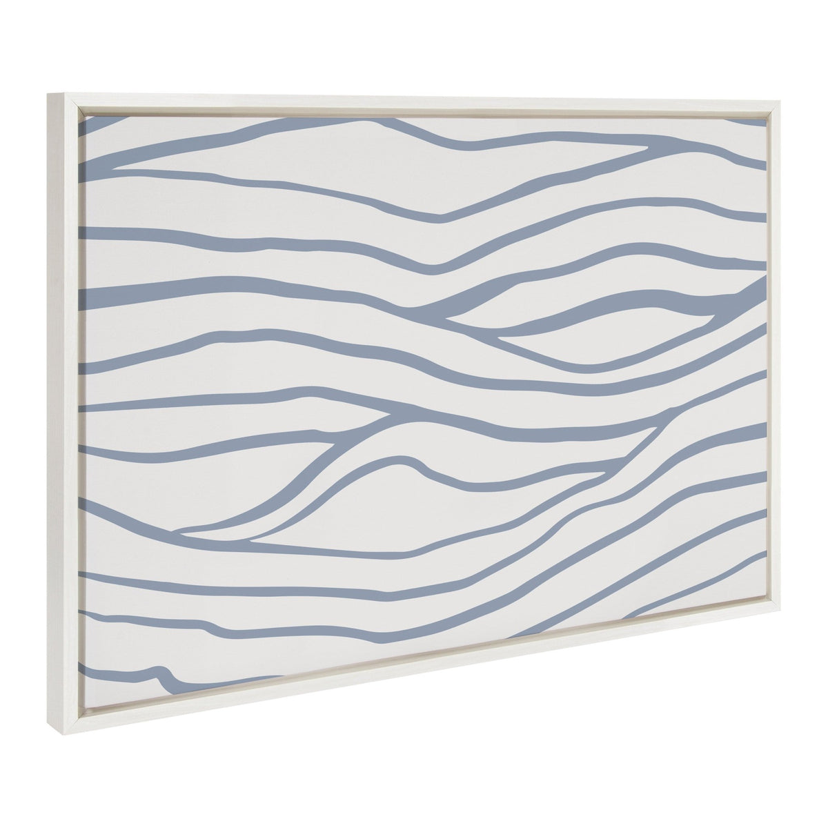Sylvie Simple Elegant Coastal Waves Framed Canvas by The Creative Bunch Studio - Quahog Bay Bedding