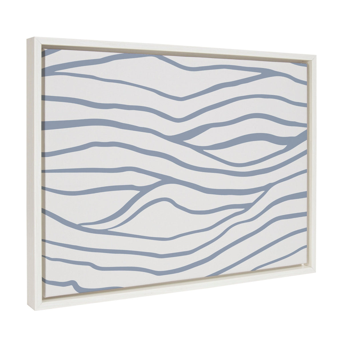 Sylvie Simple Elegant Coastal Waves Framed Canvas by The Creative Bunch Studio - Quahog Bay Bedding