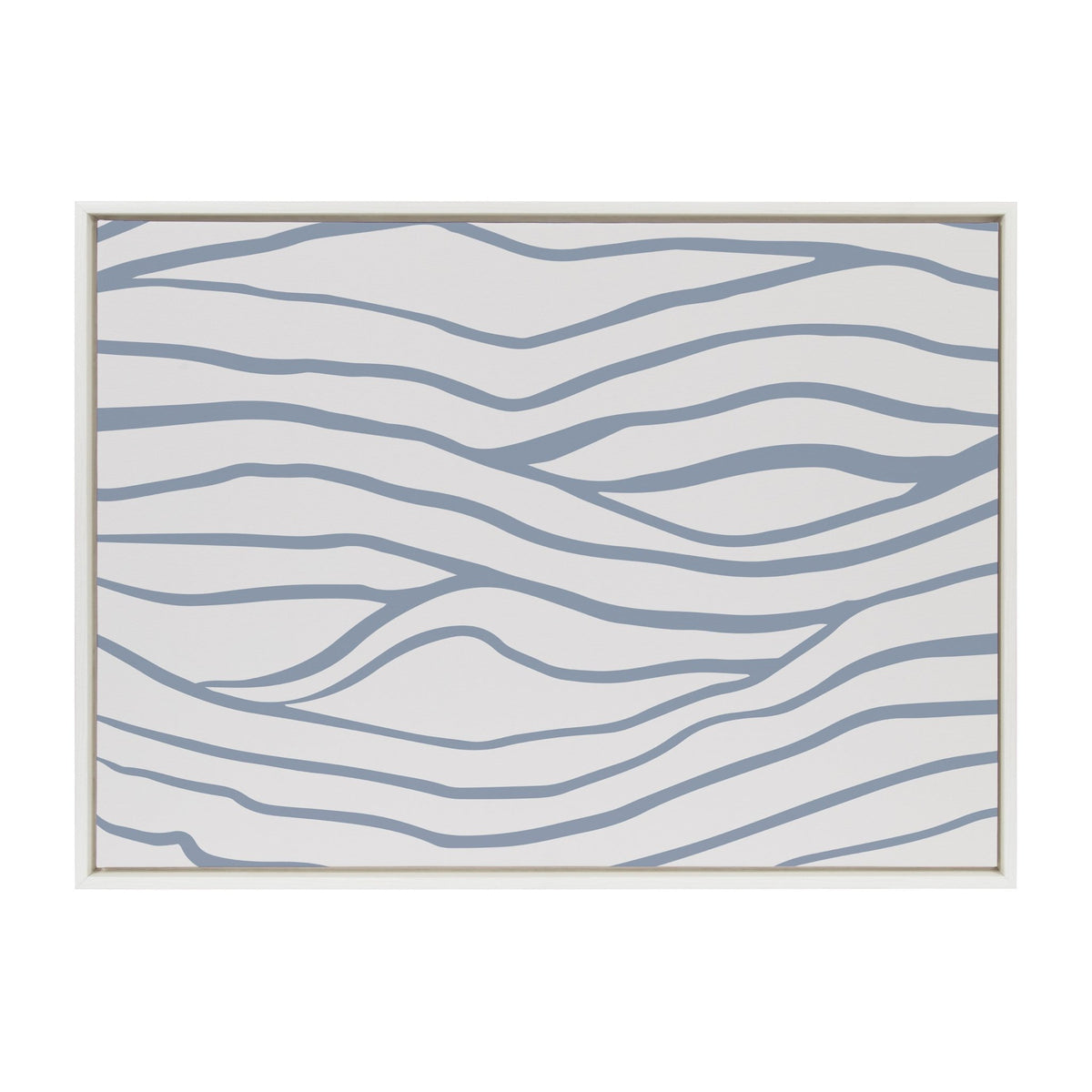 Sylvie Simple Elegant Coastal Waves Framed Canvas by The Creative Bunch Studio - Quahog Bay Bedding