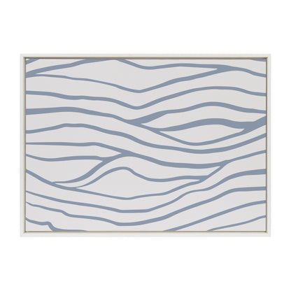 Sylvie Simple Elegant Coastal Waves Framed Canvas by The Creative Bunch Studio - Quahog Bay Bedding