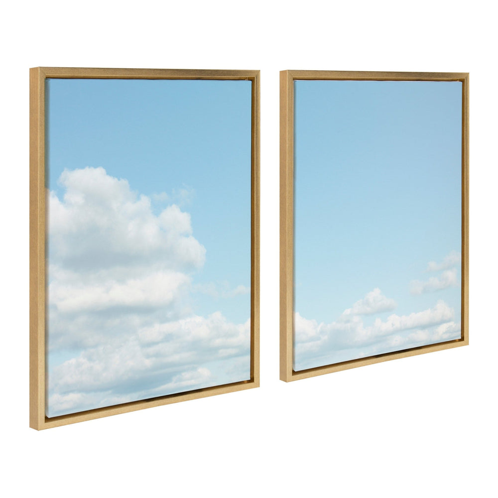 Sylvie Soft and Fluffy Clouds Framed Canvas by Stephanie Klatt - Quahog Bay Bedding