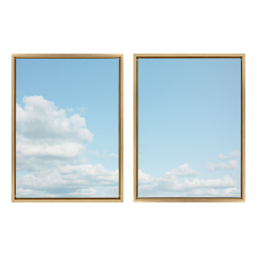 Sylvie Soft and Fluffy Clouds Framed Canvas by Stephanie Klatt - Quahog Bay Bedding