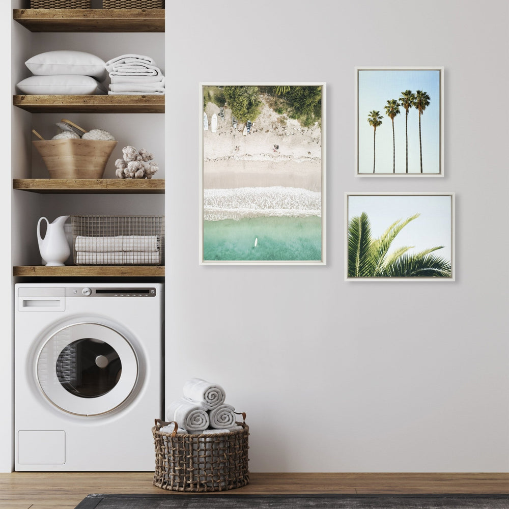 Sylvie Tropical Beach Framed Canvas Set - Quahog Bay Bedding