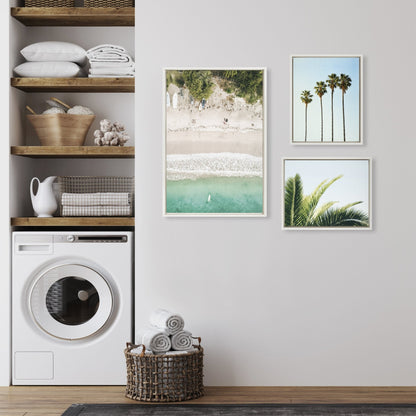 Sylvie Tropical Beach Framed Canvas Set - Quahog Bay Bedding