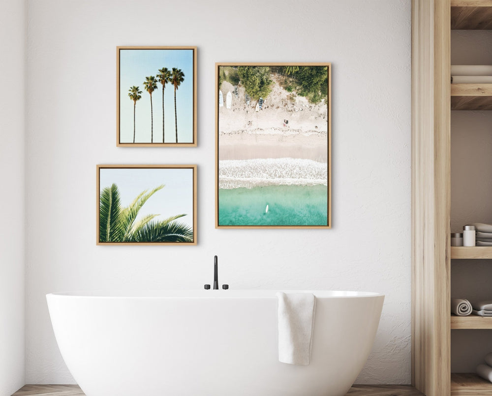 Sylvie Tropical Beach Framed Canvas Set - Quahog Bay Bedding