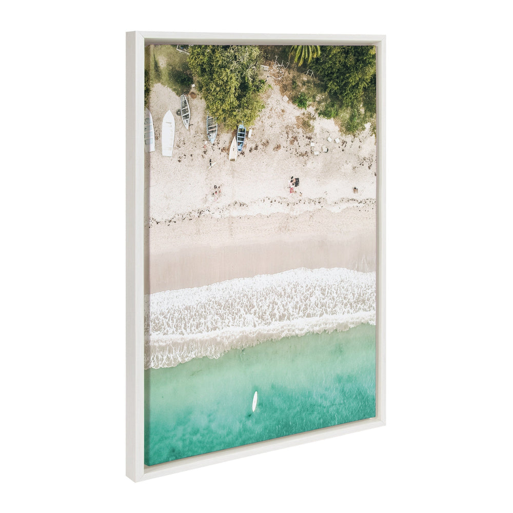 Sylvie Tropical Beach Framed Canvas Set - Quahog Bay Bedding