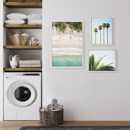 Sylvie Tropical Beach Framed Canvas Set - Quahog Bay Bedding